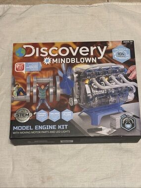 Discovery Mindblown Model Engine Kit in Blue and Silver